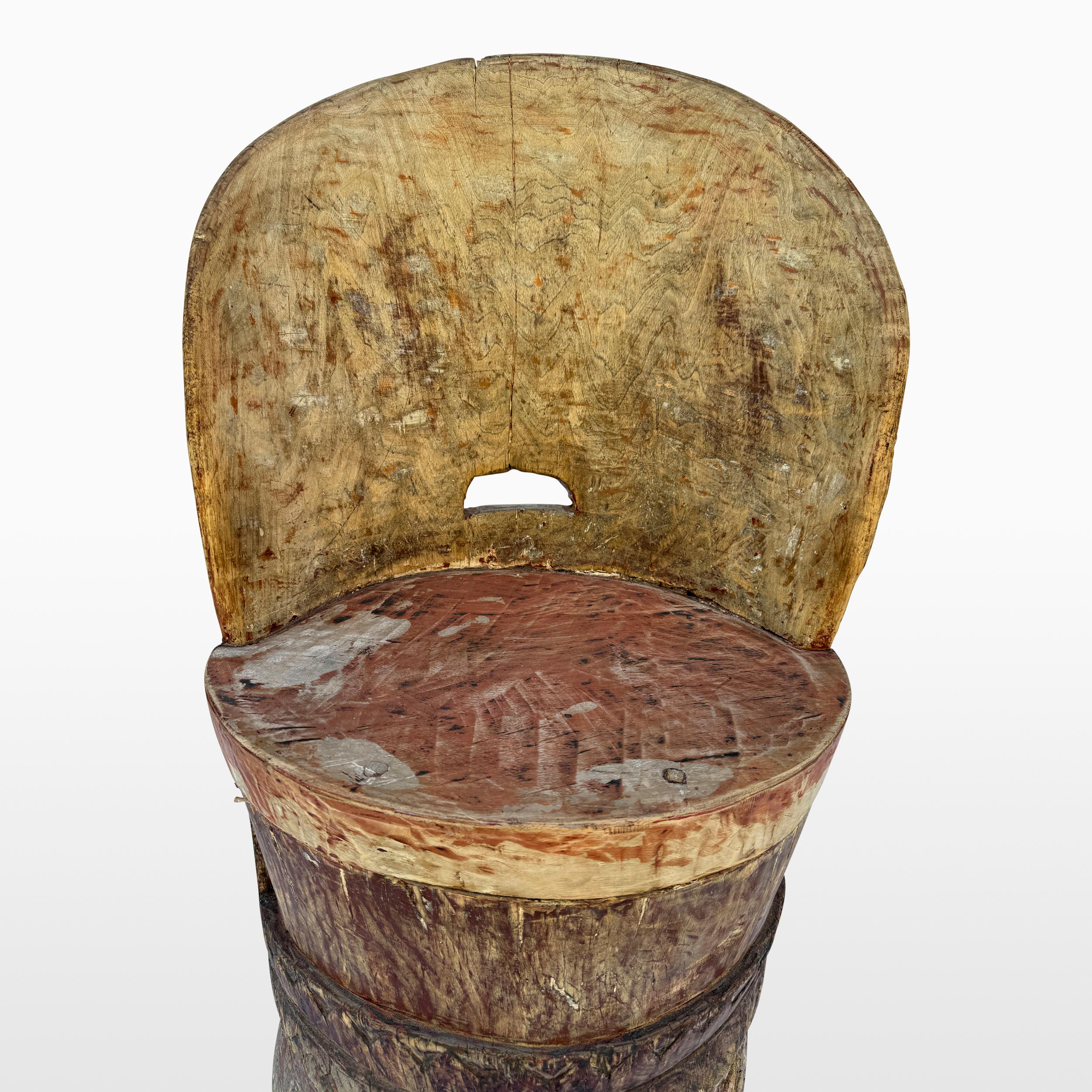Tabouret d'art populaire suédois rare du 18ème siècle en vente 2