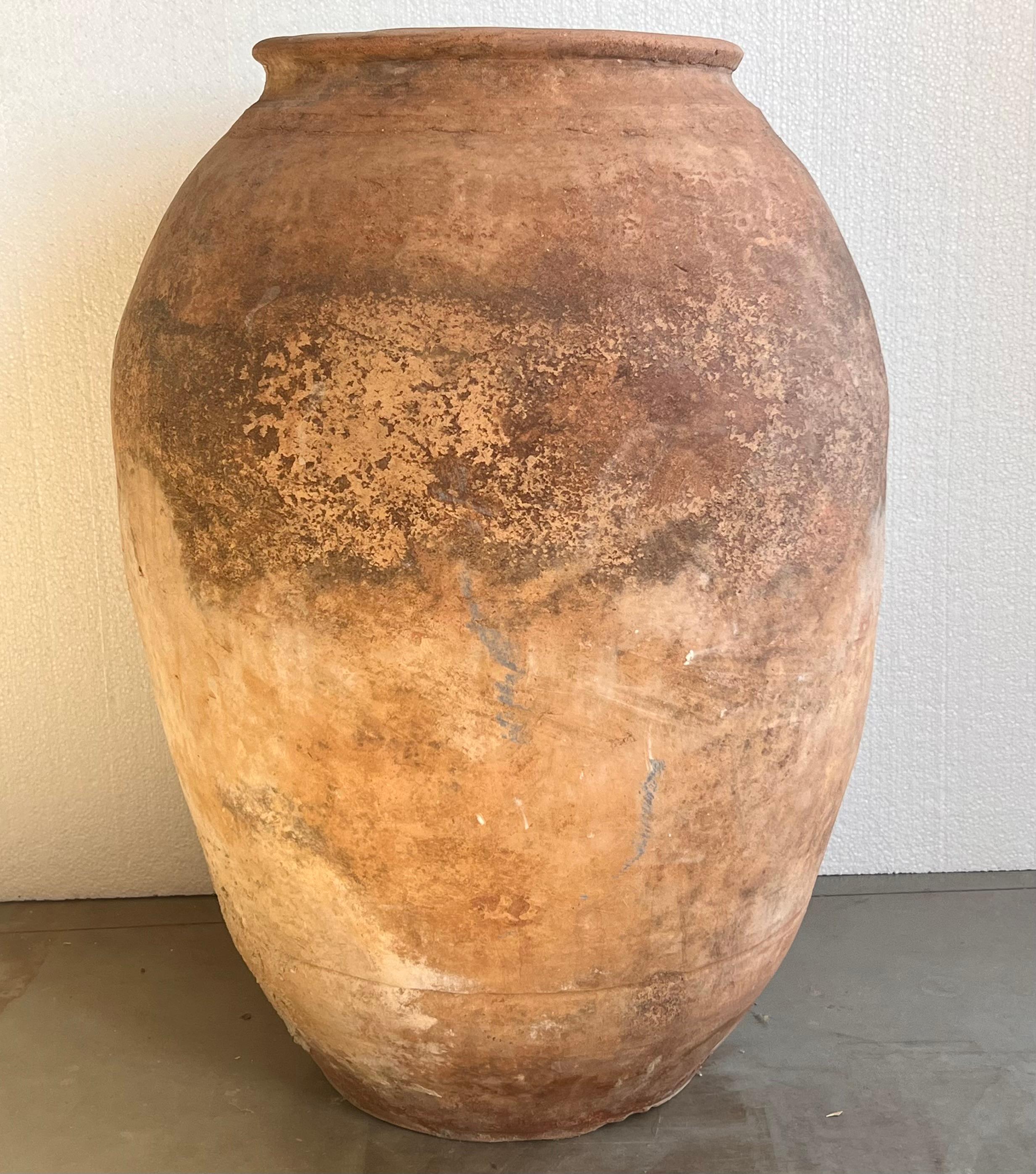 Rare pot à Biot français en terre cuite sculpté à la main du 18e siècle Bon état - En vente à Miami, FL