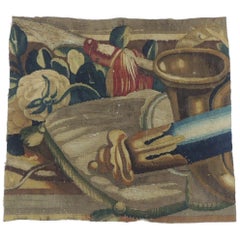 18th Century Red and Blue Aubusson Tapestry Fragment