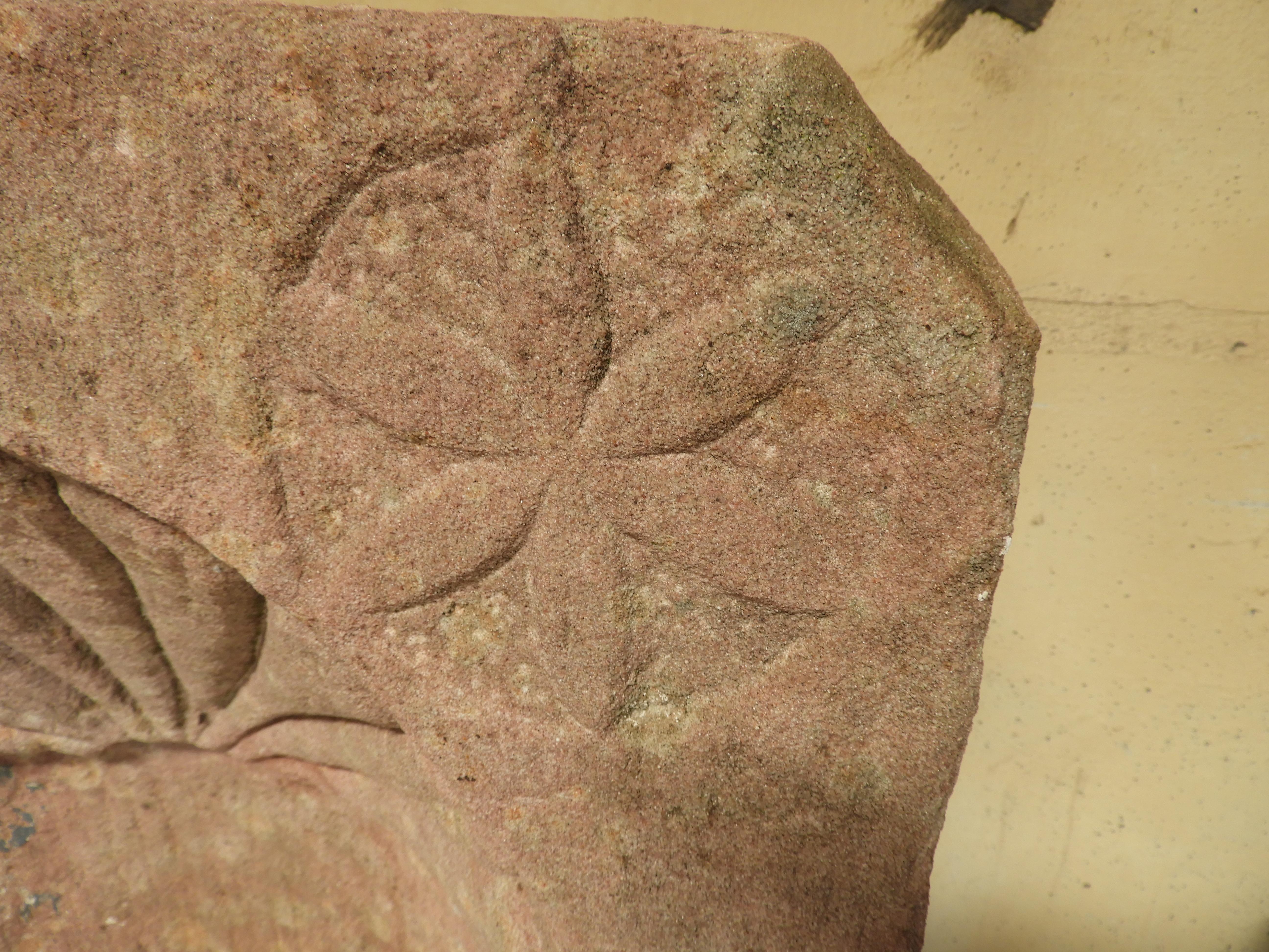 French 18th Century Red Sandstone Niche For Sale