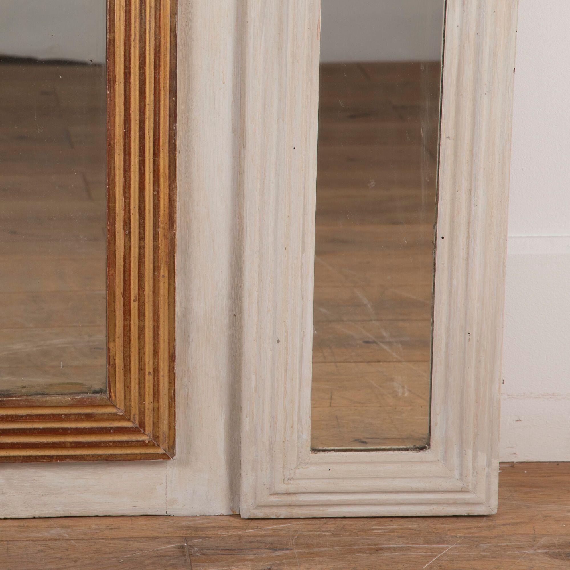 French 18th Century Reeded Mirror Panel