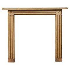 18th Century Reeded Pine Bullseye Fire Mantel