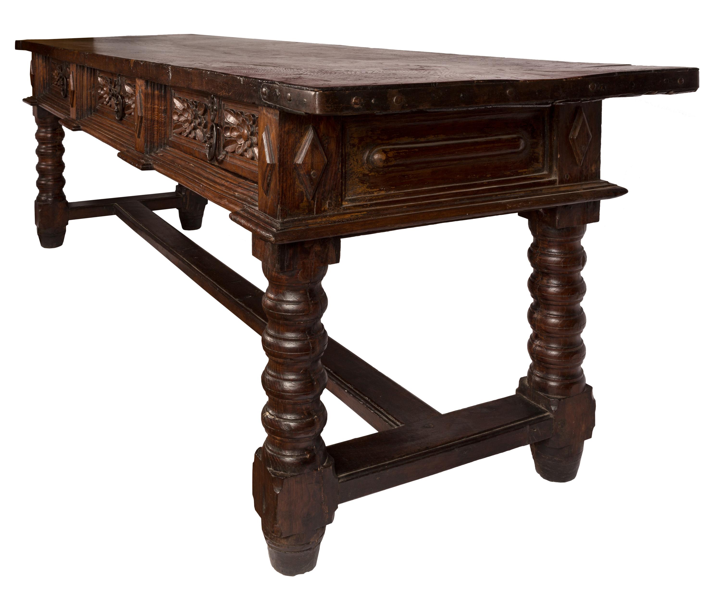 18th Century Spanish Rustic Refectory Dining Table 2