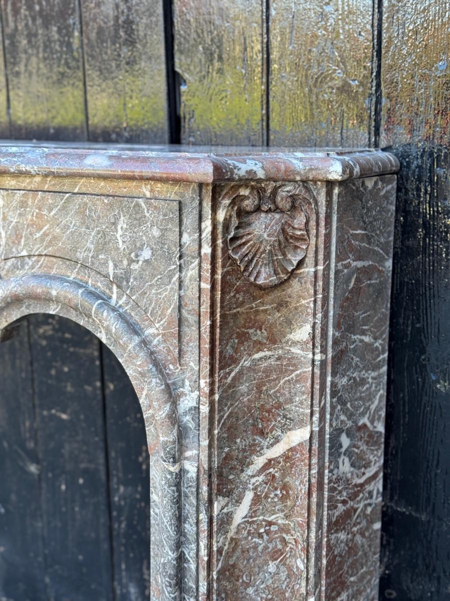 18th Century Regence Grey Marble Mantel From the Ardennes For Sale 5