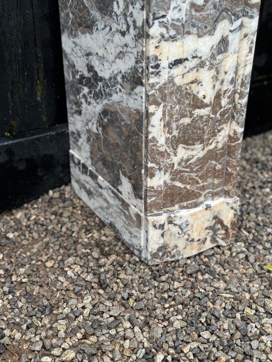 French 18th Century Regence Grey Marble Mantel From the Ardennes For Sale