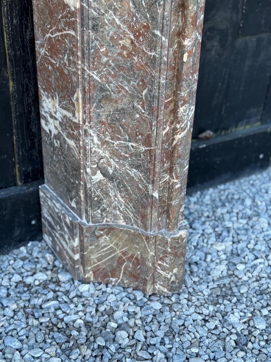 19th Century 18th Century Regence Grey Marble Mantel From the Ardennes For Sale
