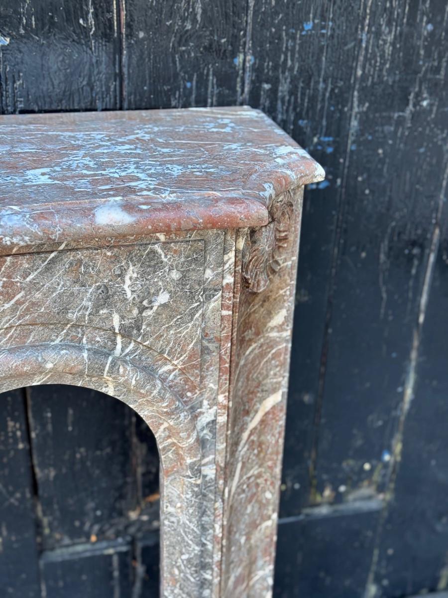 18th Century Regence Grey Marble Mantel From the Ardennes For Sale 2