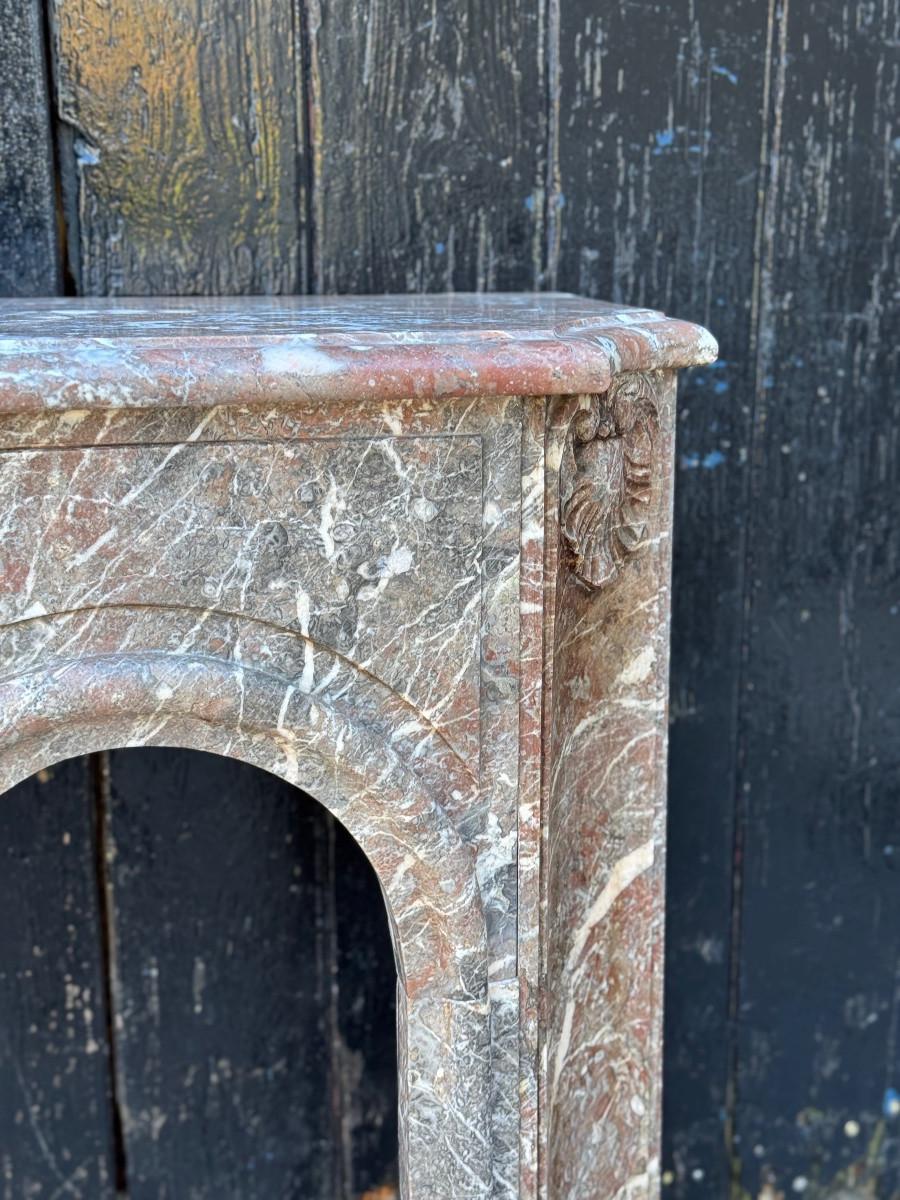18th Century Regence Grey Marble Mantel From the Ardennes For Sale 3