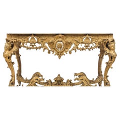 18th Century Régence Period Giltwood and Sienna Marble Console, circa 1720-1725