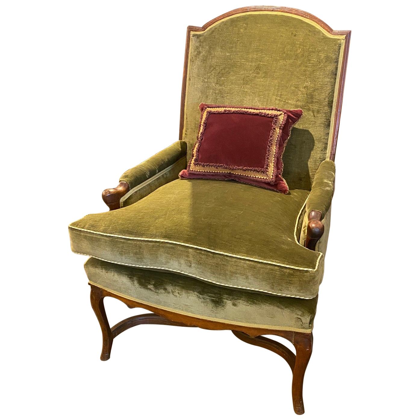 18th Century Regence Period Walnut Armchair For Sale