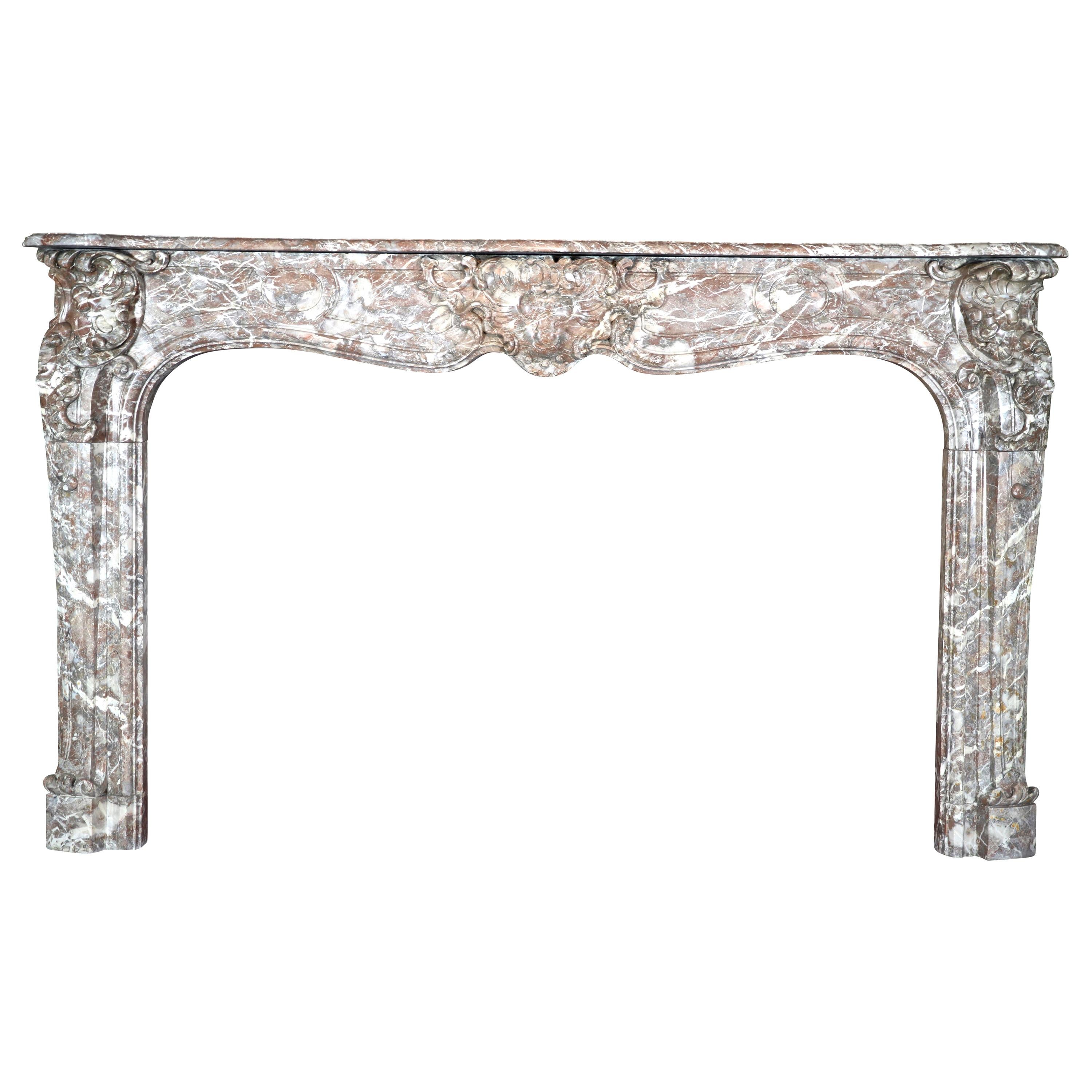 Contorno di caminetto in marmo antico del XVIII secolo, Regency Grand Classic