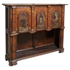 18th Century Renaissance Style Marquetry Cabinet