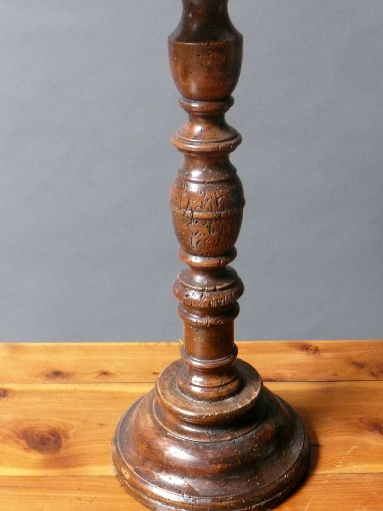 Country 18th Century Repurposed French Provincial Candlestick Table Lamp
