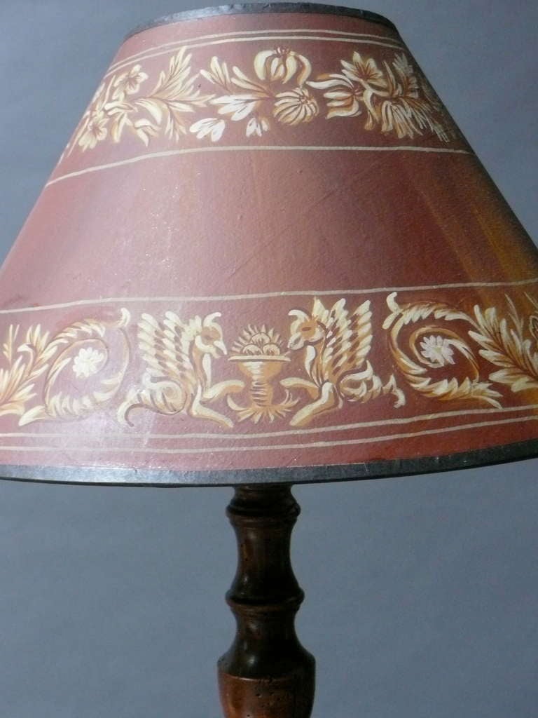 18th Century Repurposed French Provincial Candlestick Table Lamp In Good Condition In Middleburg, VA