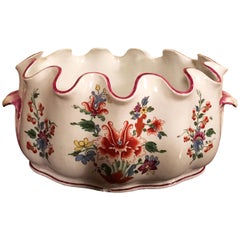18th Century Richard Ginori Porcelain Tulip Decor Glasses Wine Cooler Vase