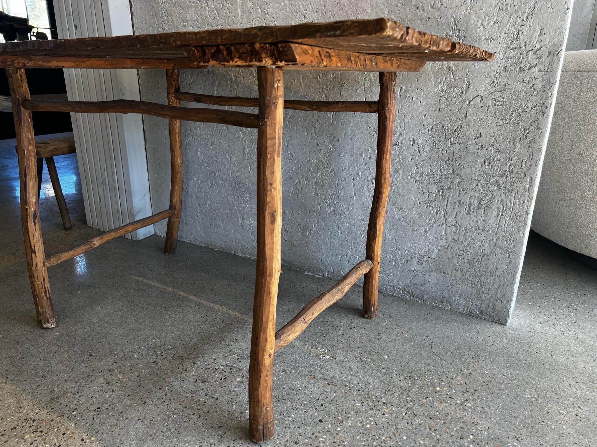 18th Century Riven- Cut Rustic Table For Sale 2