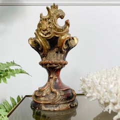 18th Century Rococo Altar Vase Wood and Gilded Gesso