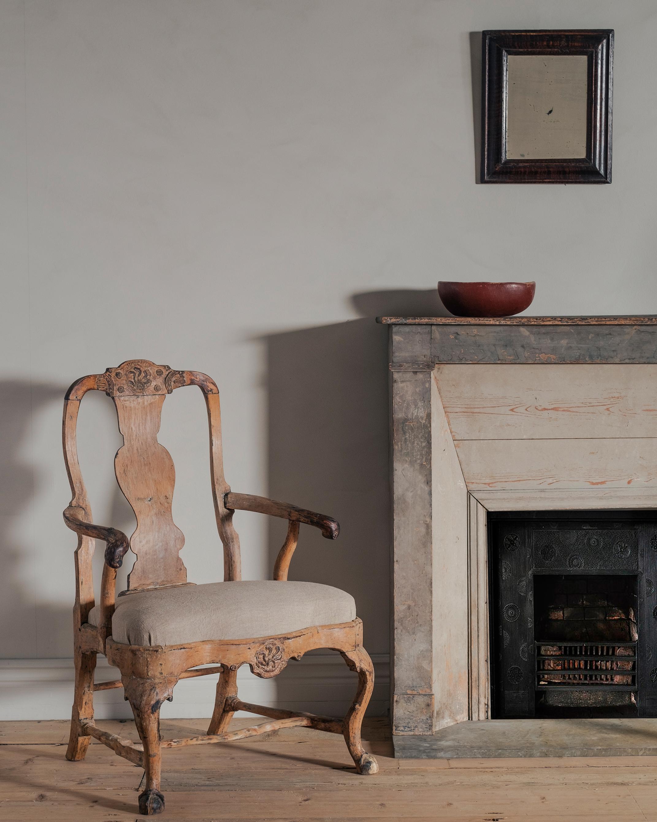 18th Century Rococo Armchairs In Good Condition In Mjöhult, SE