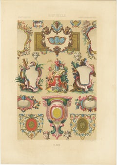 Cartouches et cadres décoratifs Rococo du 18e siècle - Ornement français, vers 1869