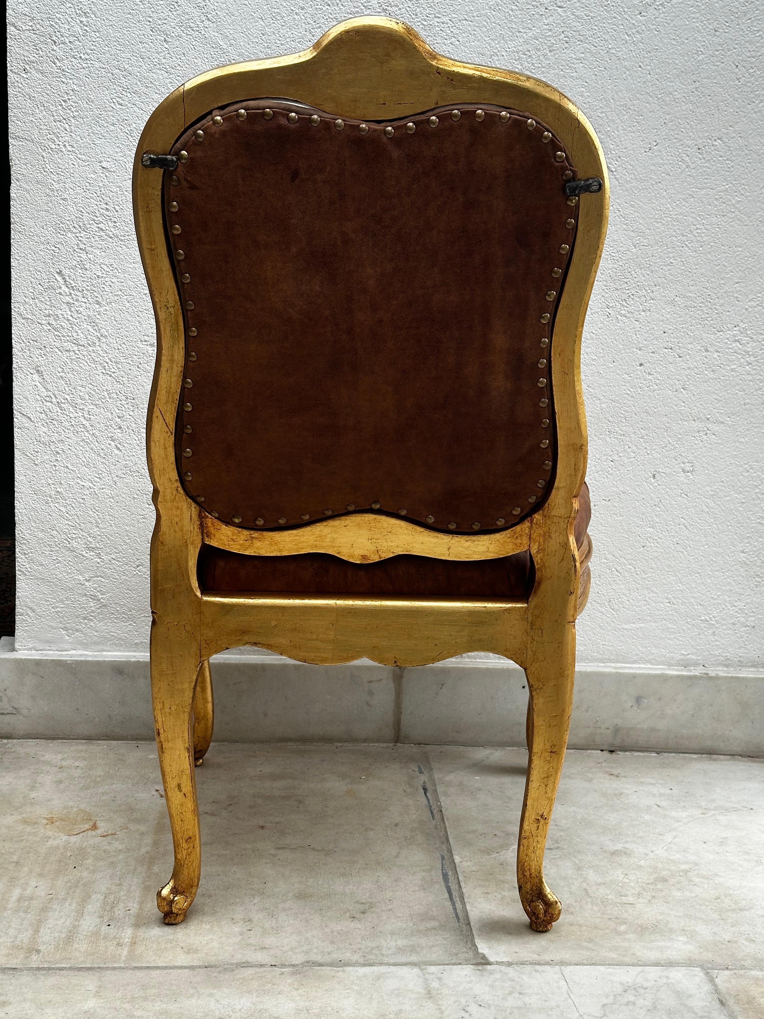 Rococo Chaise rococo du 18e siècle en vente