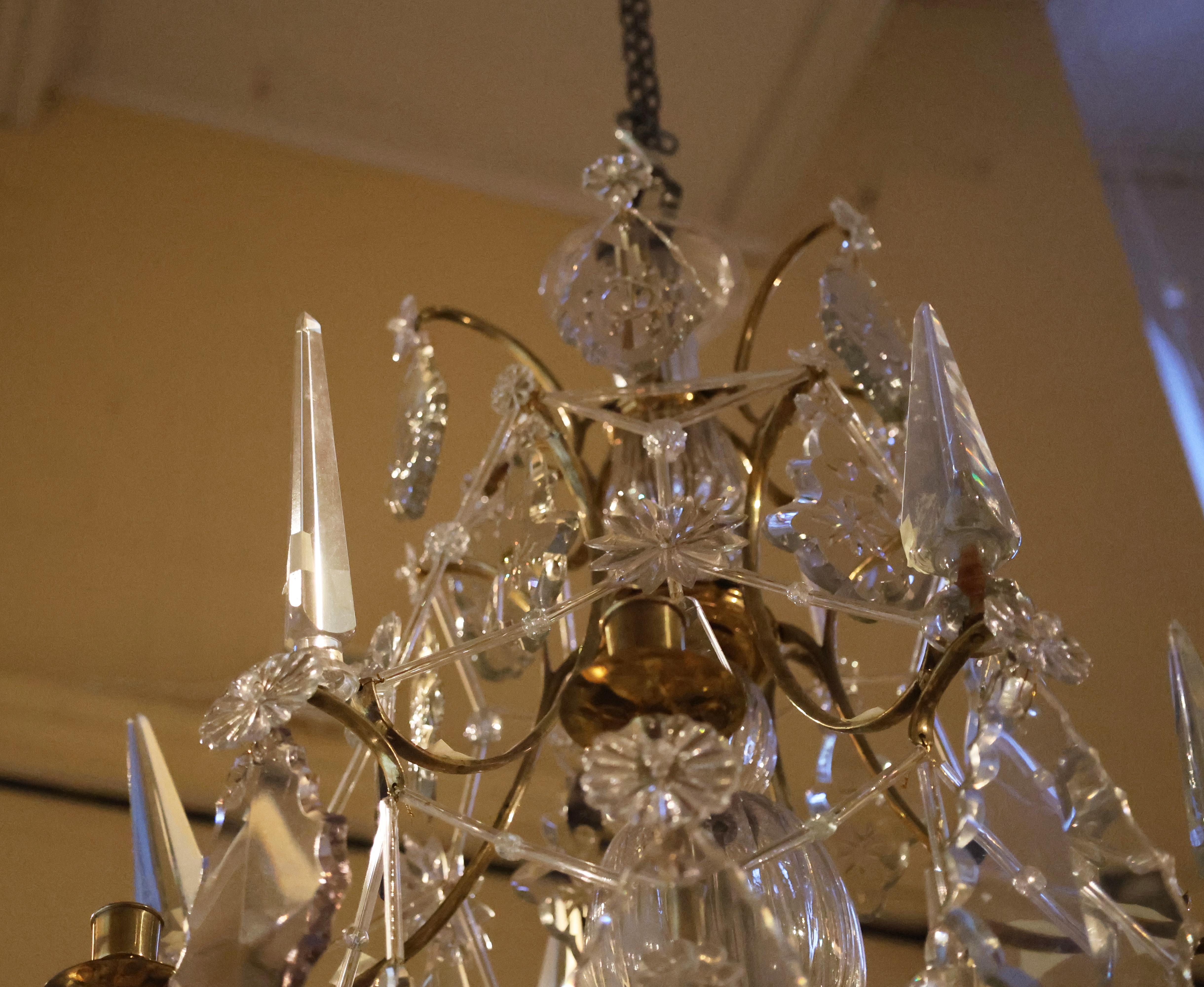 Lustre Rococo du 18ème siècle Bon état - En vente à Ljungby, SE