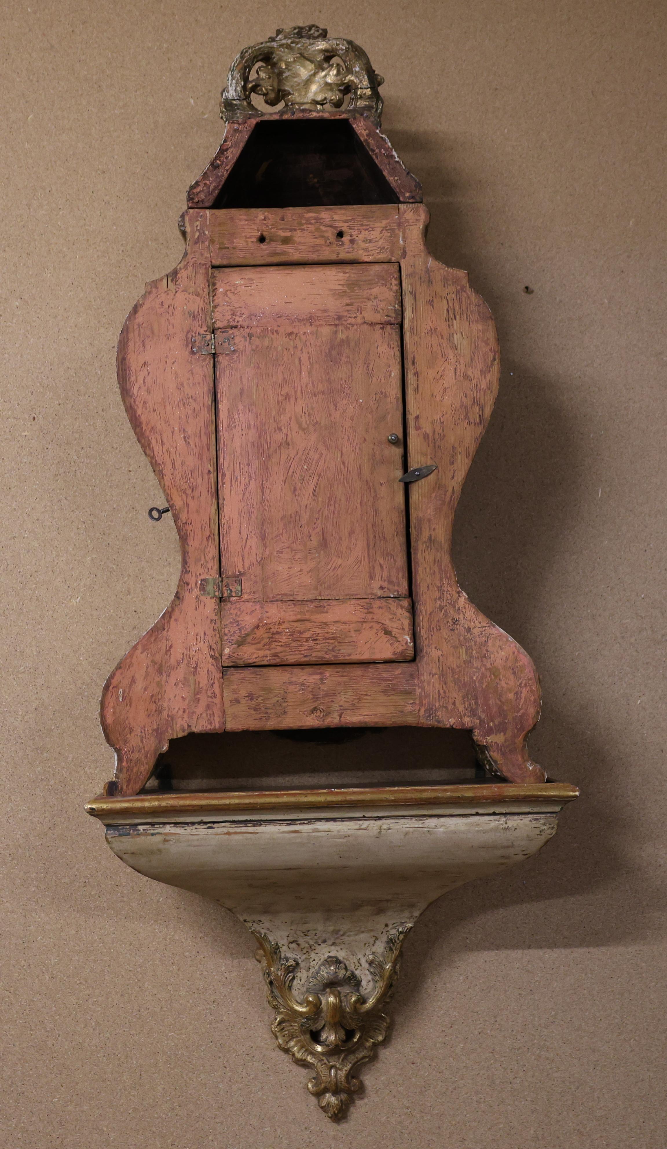 18th Century Rococo Console Clock For Sale 1