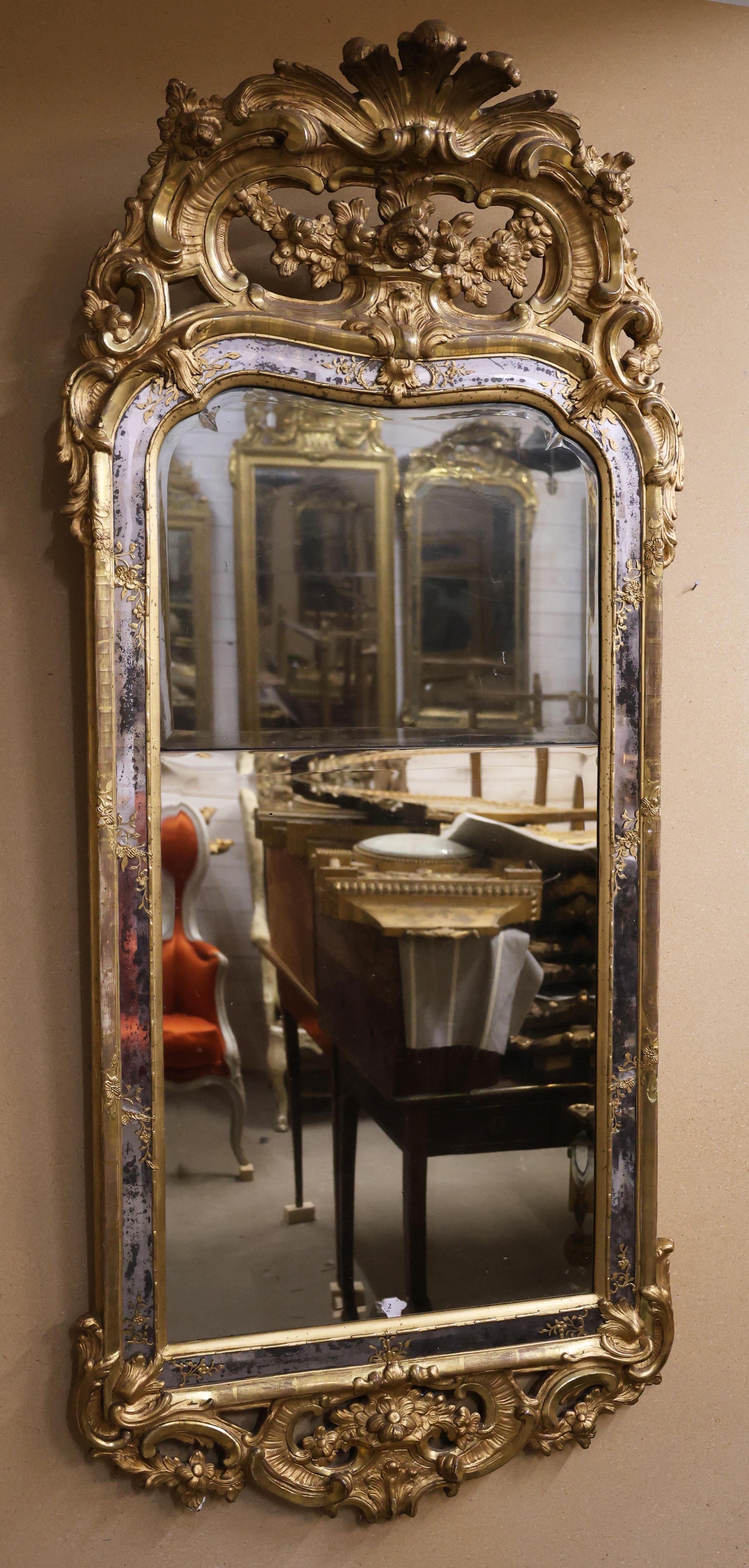 18th Century Rococo Mirror In Good Condition For Sale In Ljungby, SE
