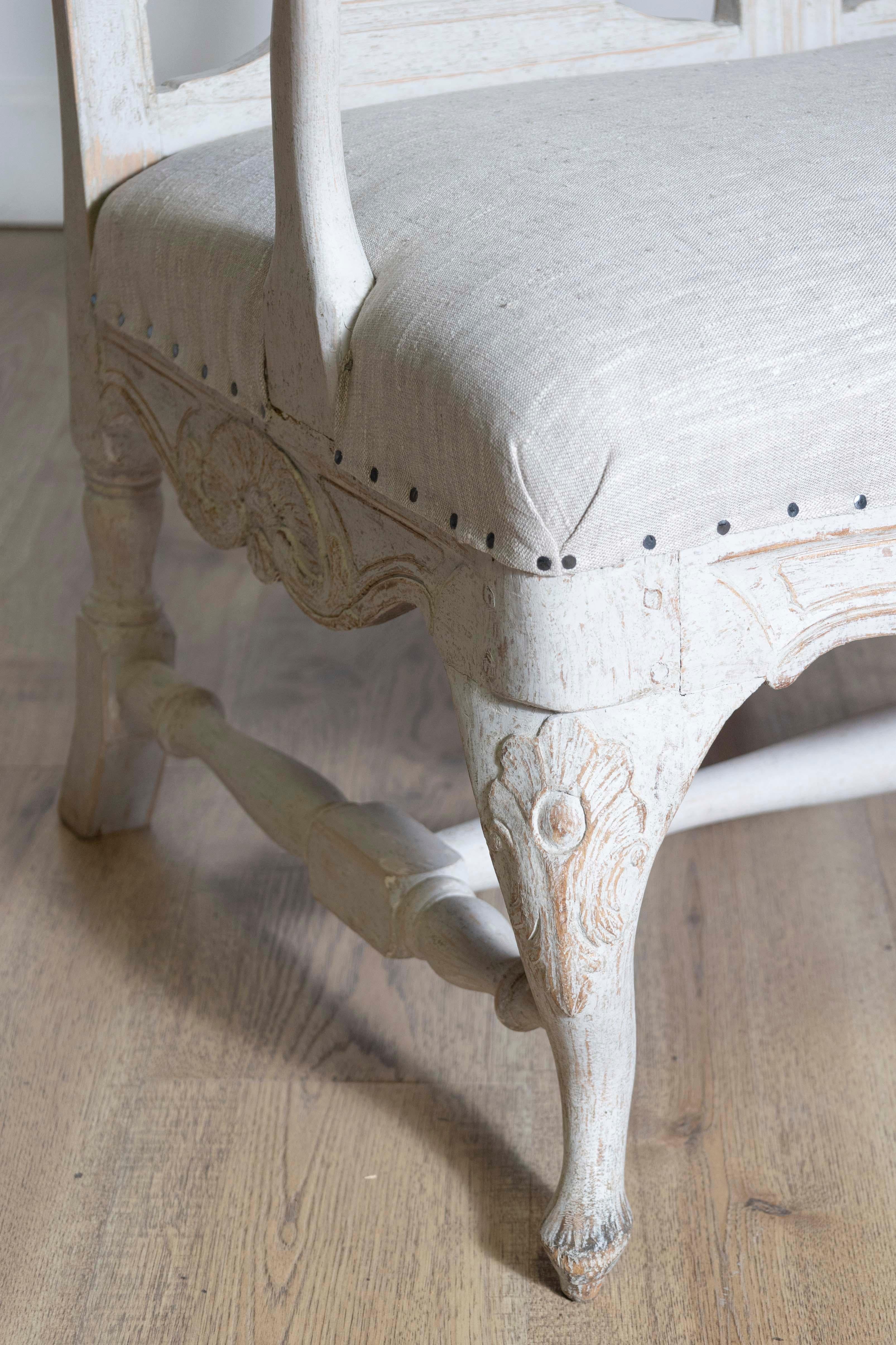 Suédois Canapé rococo du 18ème siècle, vers 1760 en vente