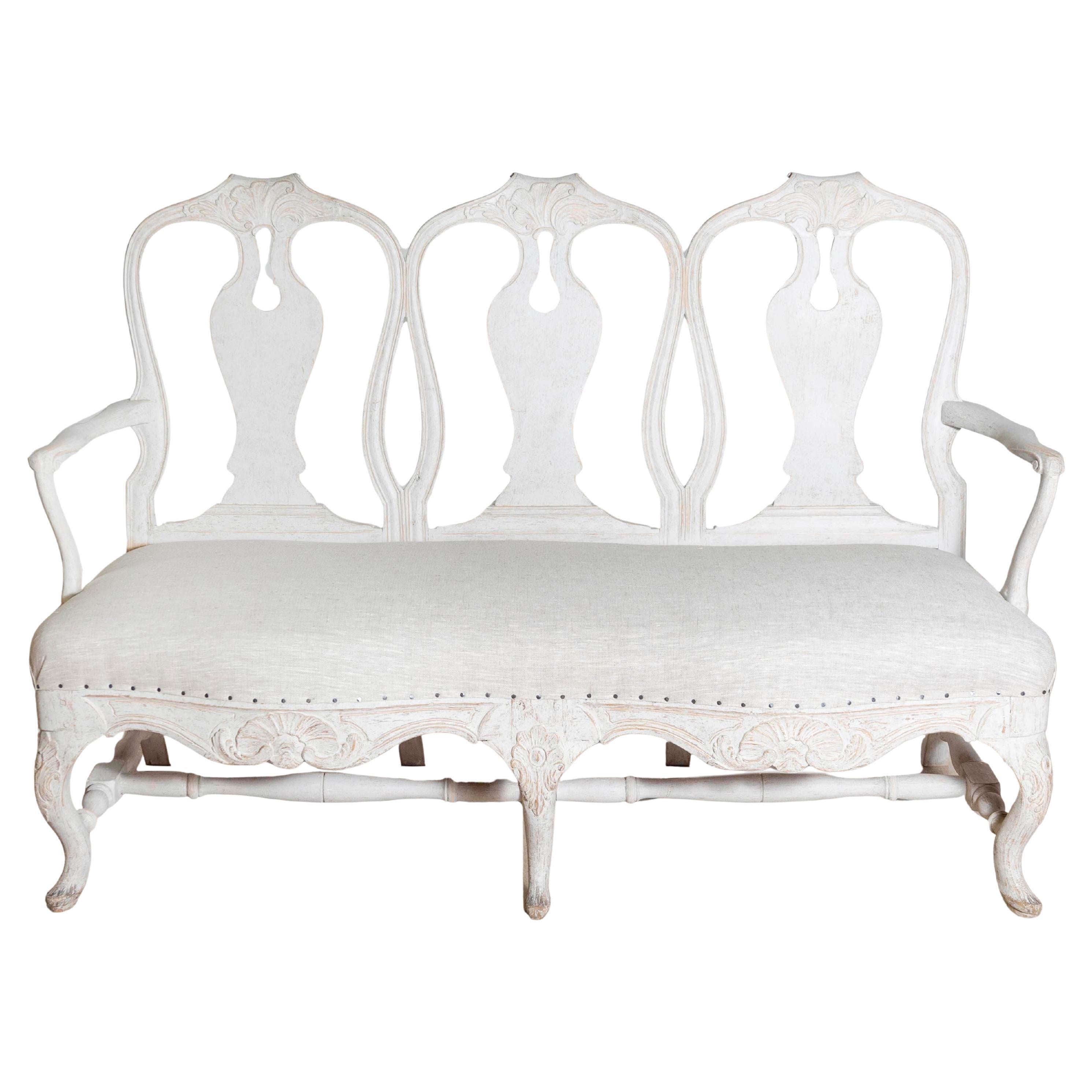 Canapé rococo du 18ème siècle, vers 1760 en vente