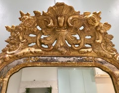 18th Century Rococo Swedish Mirror on Carved and Giltwood