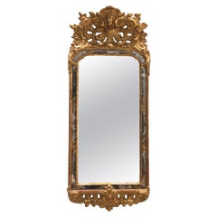 18th Century Rococo Swedish Mirror on Carved and Giltwood
