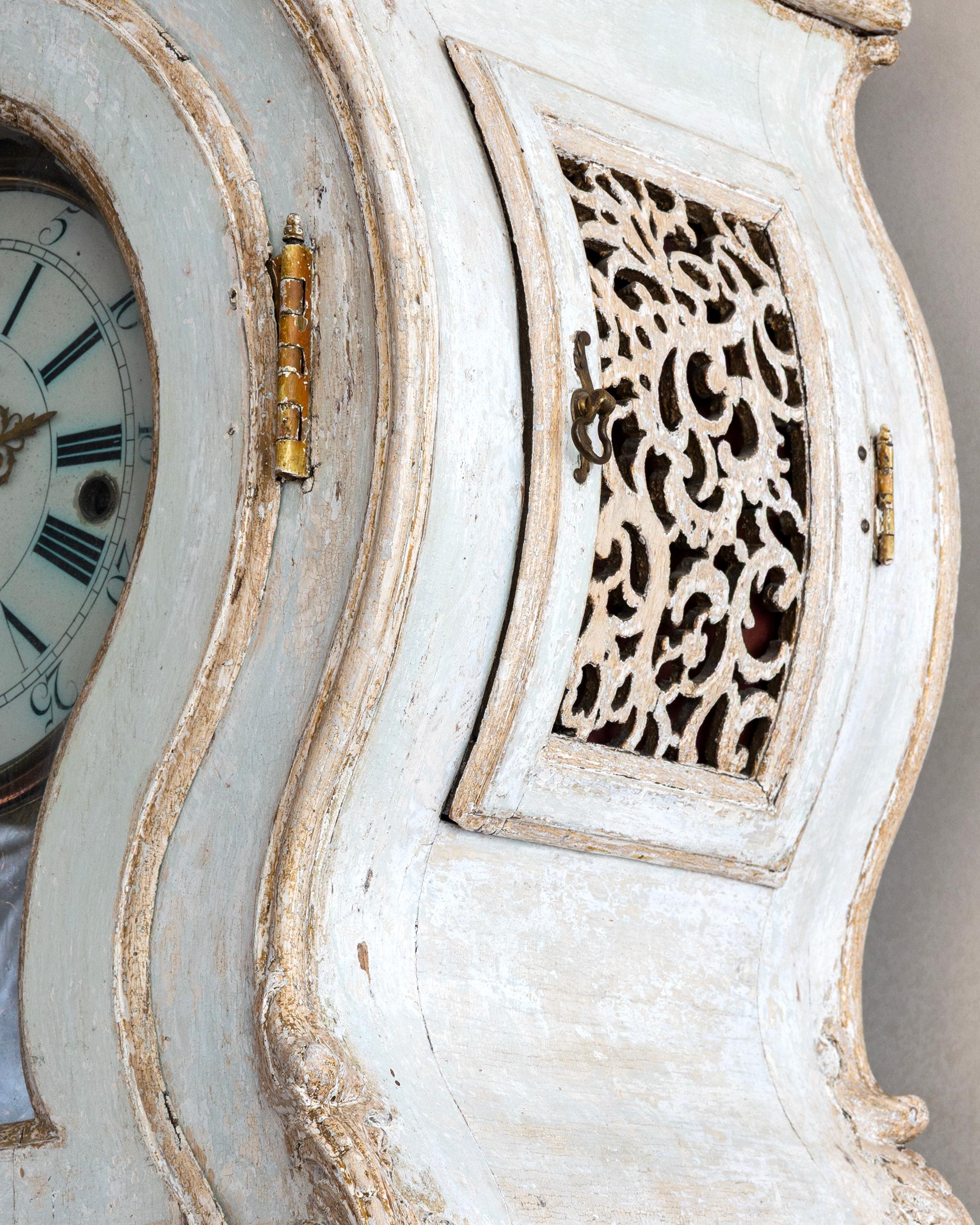 Orologio musicale a cassa alta rococò del XVIII secolo in vendita 2