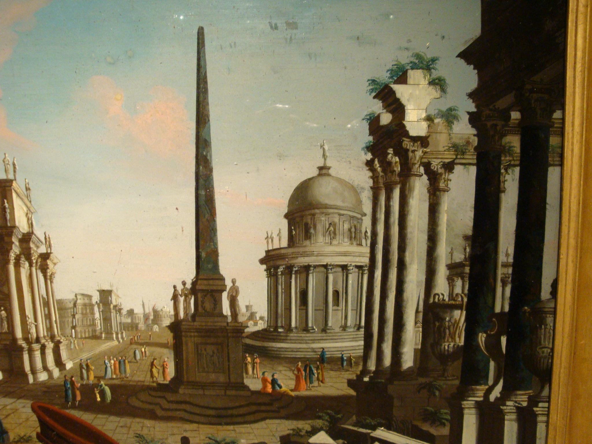 18. Jahrhundert, Römisches Architektur-Capriccio, zugeschrieben Francesco Chiarottini im Angebot 5