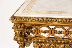 18th Century Roman Giltwood Marble Top Console