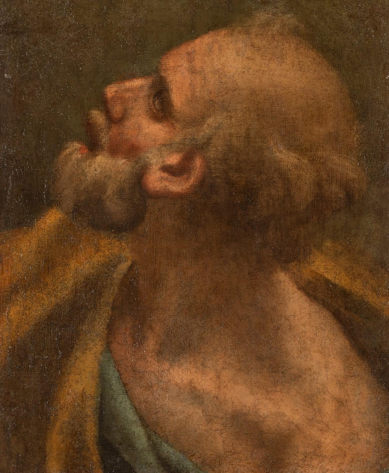 18th century Roman painter, old master portrait of an old man on canvas.

Provenance: an important private collection
Good condition overall, ready to hang
Free international shipping.