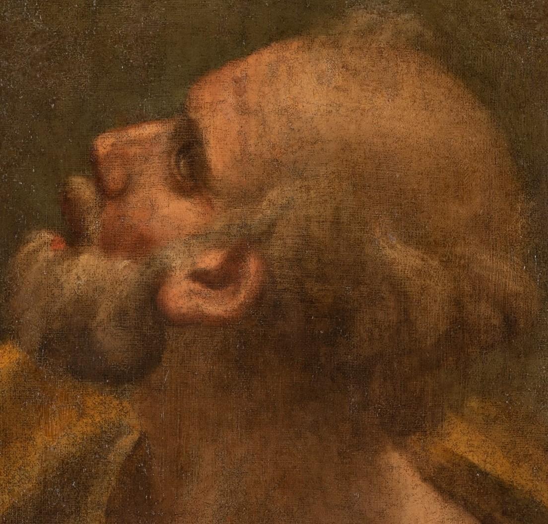 18th Century Roman Old Master Portrait Oil Painting In Good Condition For Sale In Nottingham, GB