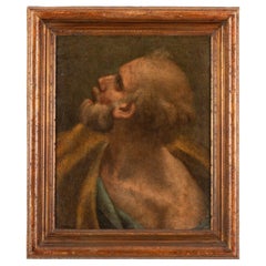 18th Century Roman Old Master Portrait Oil Painting