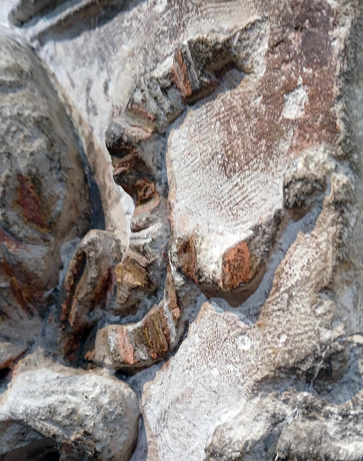 18th Century Neoclassic Stone Frieze Fragment from France, on Stand 4