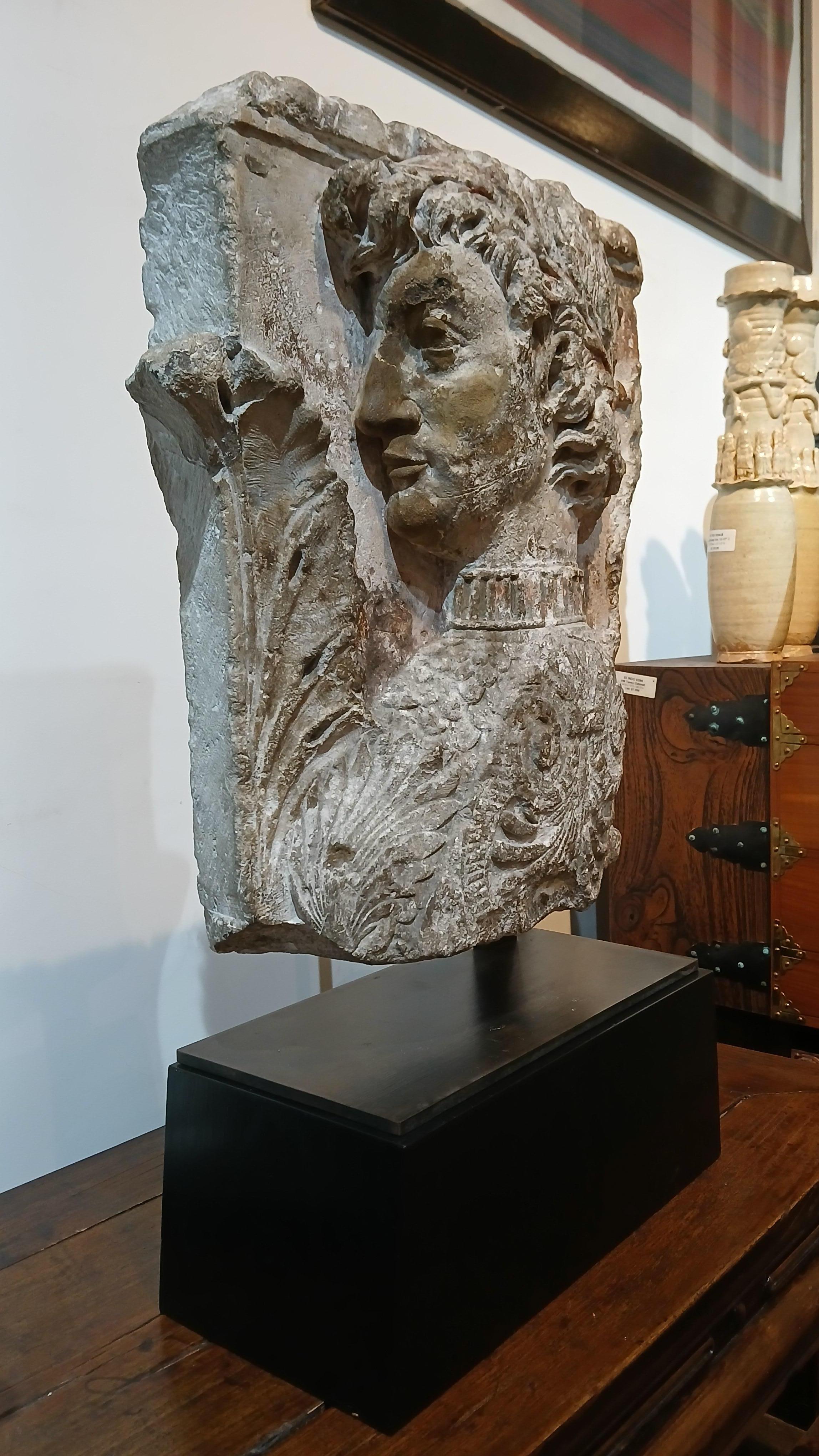 18th Century Neoclassic Stone Frieze Fragment from France, on Stand 10
