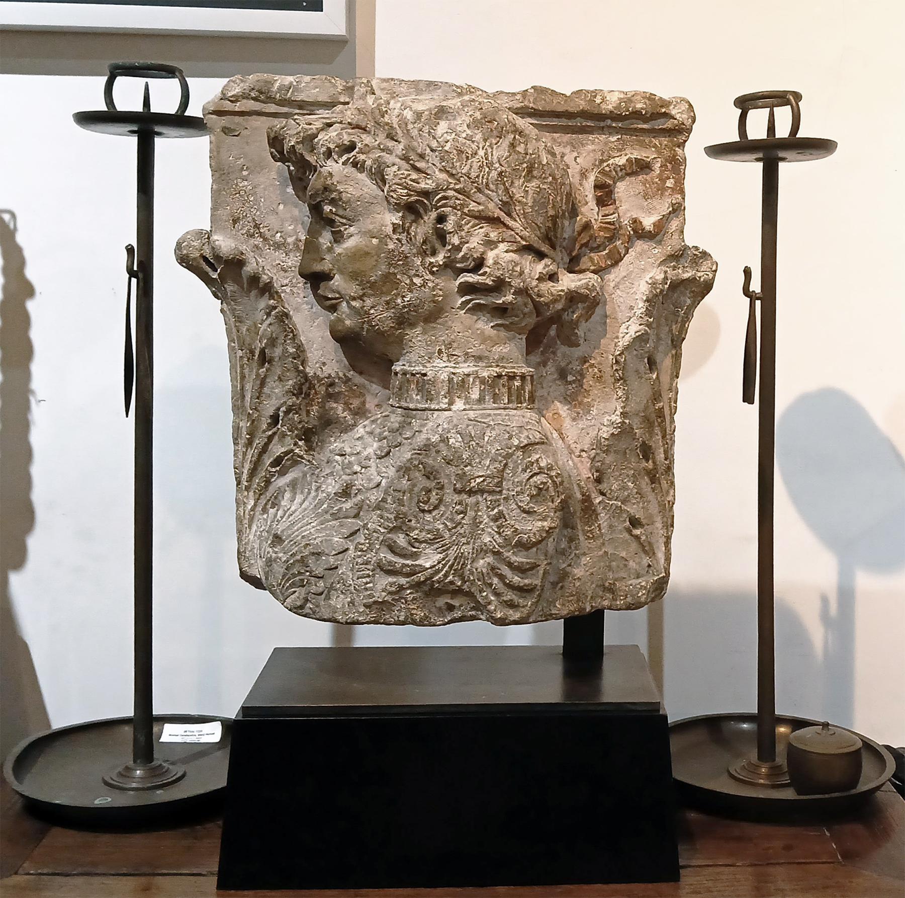 18th Century Neoclassic Stone Frieze Fragment from France, on Stand 11