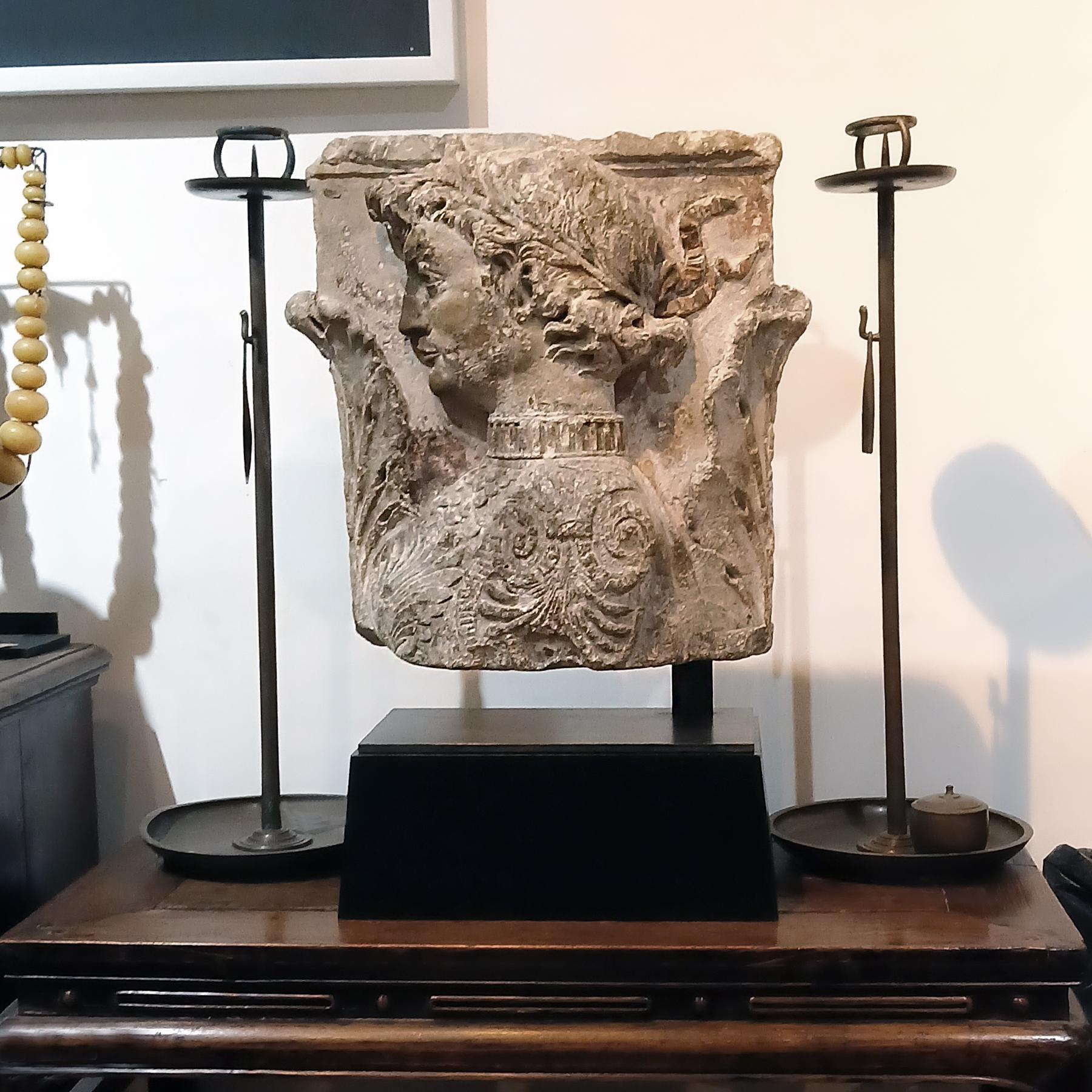 18th Century Neoclassic Stone Frieze Fragment from France, on Stand 12