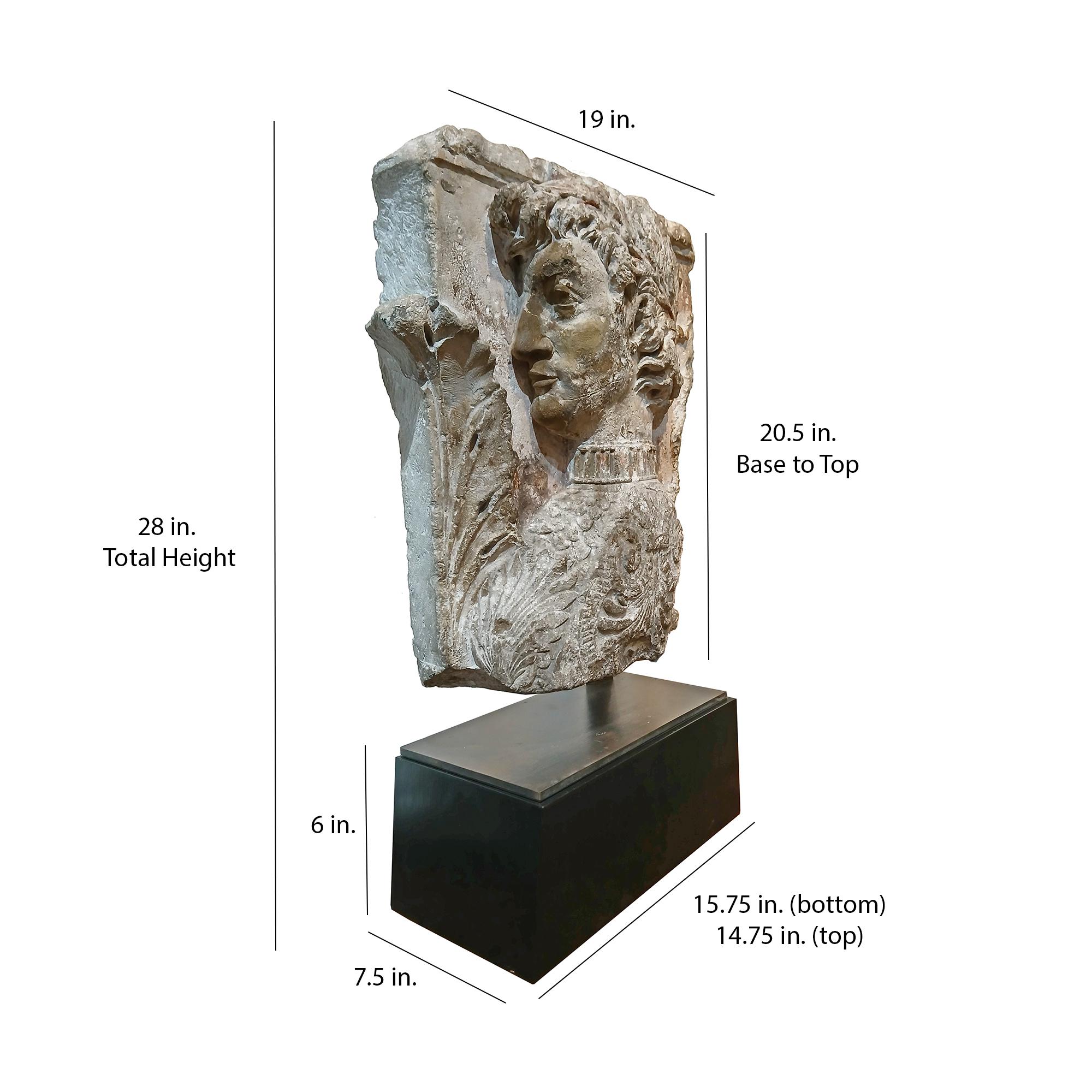 18th Century Neoclassic Stone Frieze Fragment from France, on Stand 13