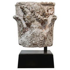 18th Century Neoclassic Stone Frieze Fragment from France, on Stand