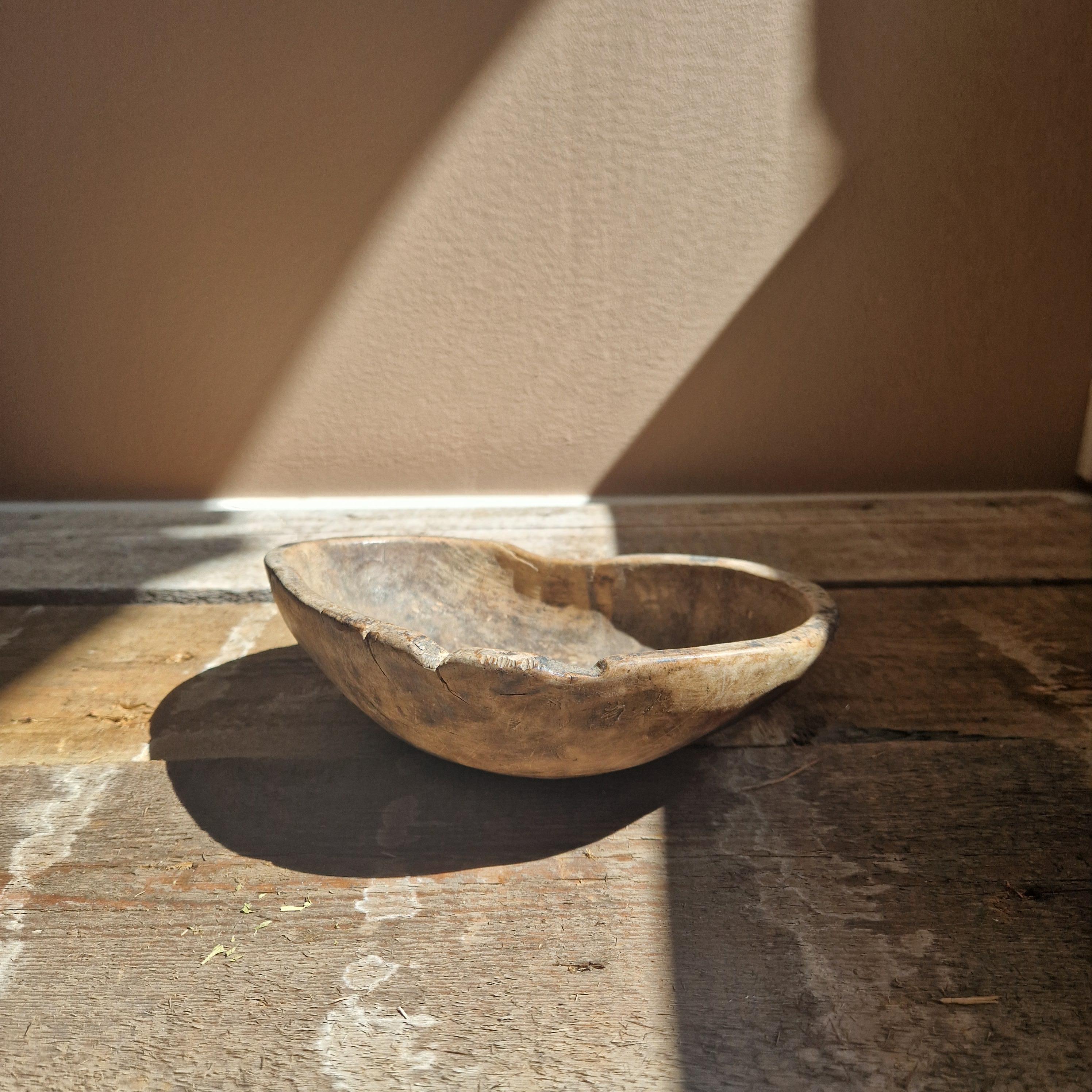 Hand-Carved 18th Century Root Bowl, Sweden For Sale
