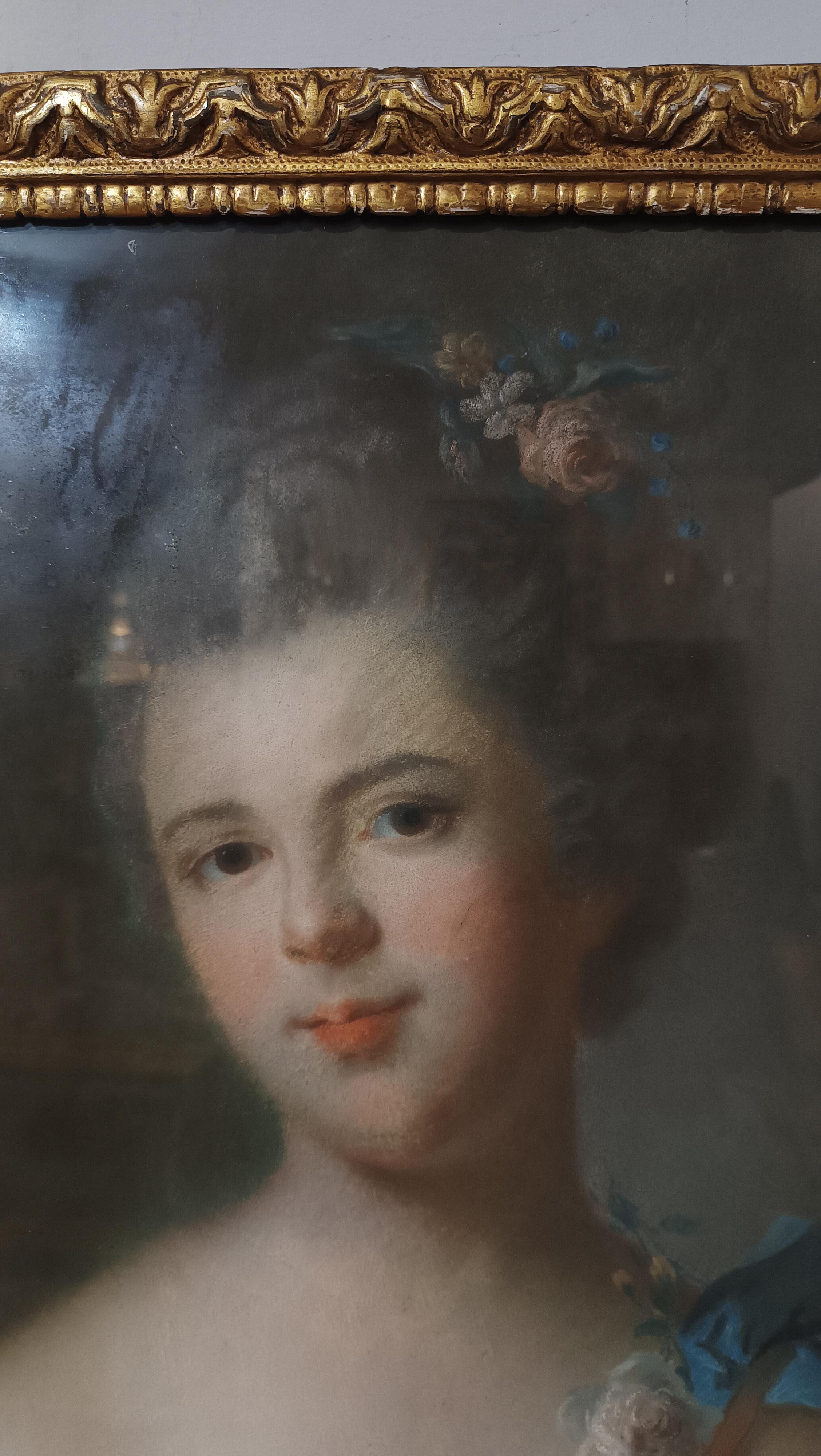 Italian 18th CENTURY ROSALBA CARRIERA SCHOOL - PORTRAIT OF A YOUNG GIRL
