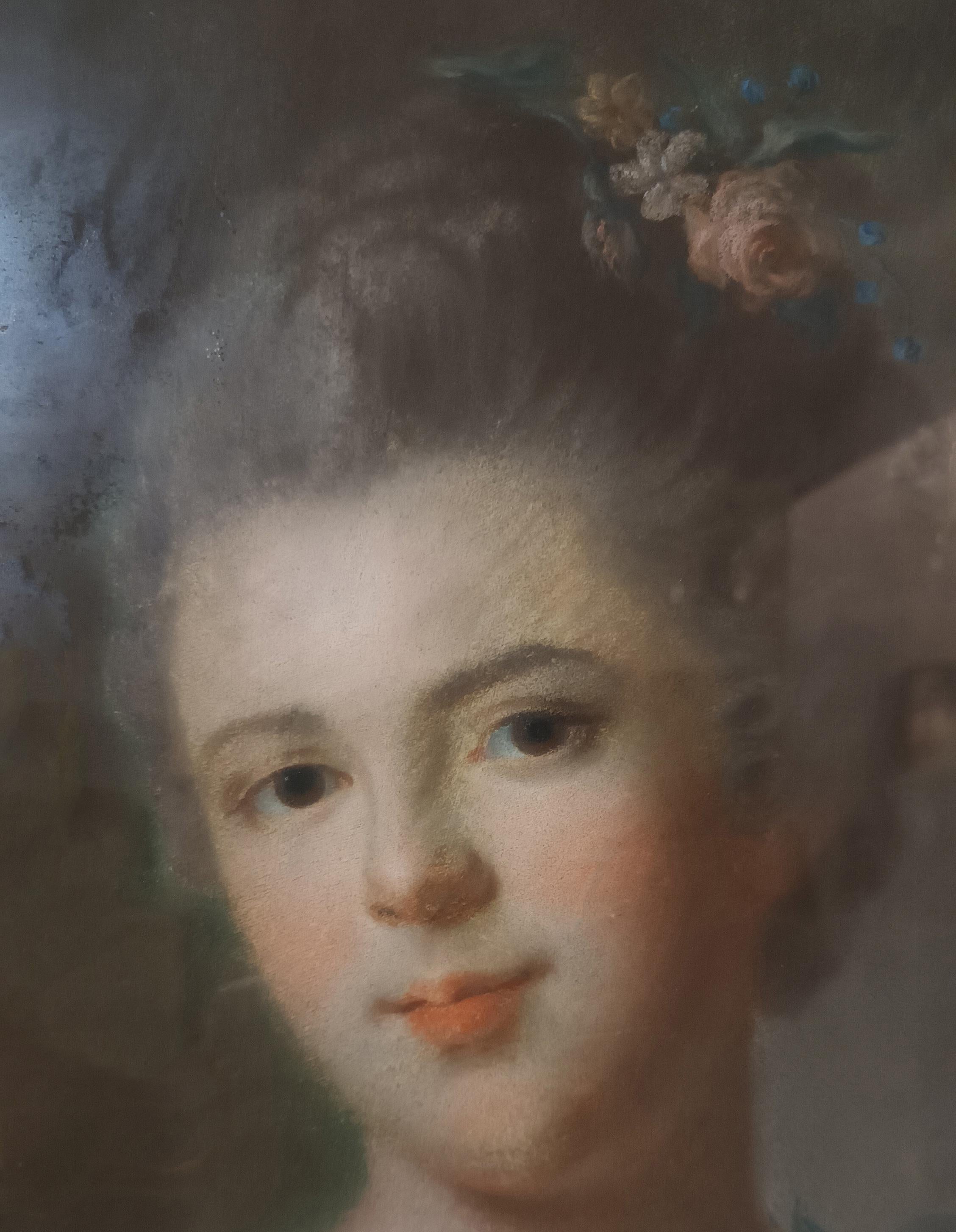 Late 18th Century 18th CENTURY ROSALBA CARRIERA SCHOOL - PORTRAIT OF A YOUNG GIRL