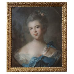 18th CENTURY ROSALBA CARRIERA SCHOOL - PORTRAIT OF A YOUNG GIRL