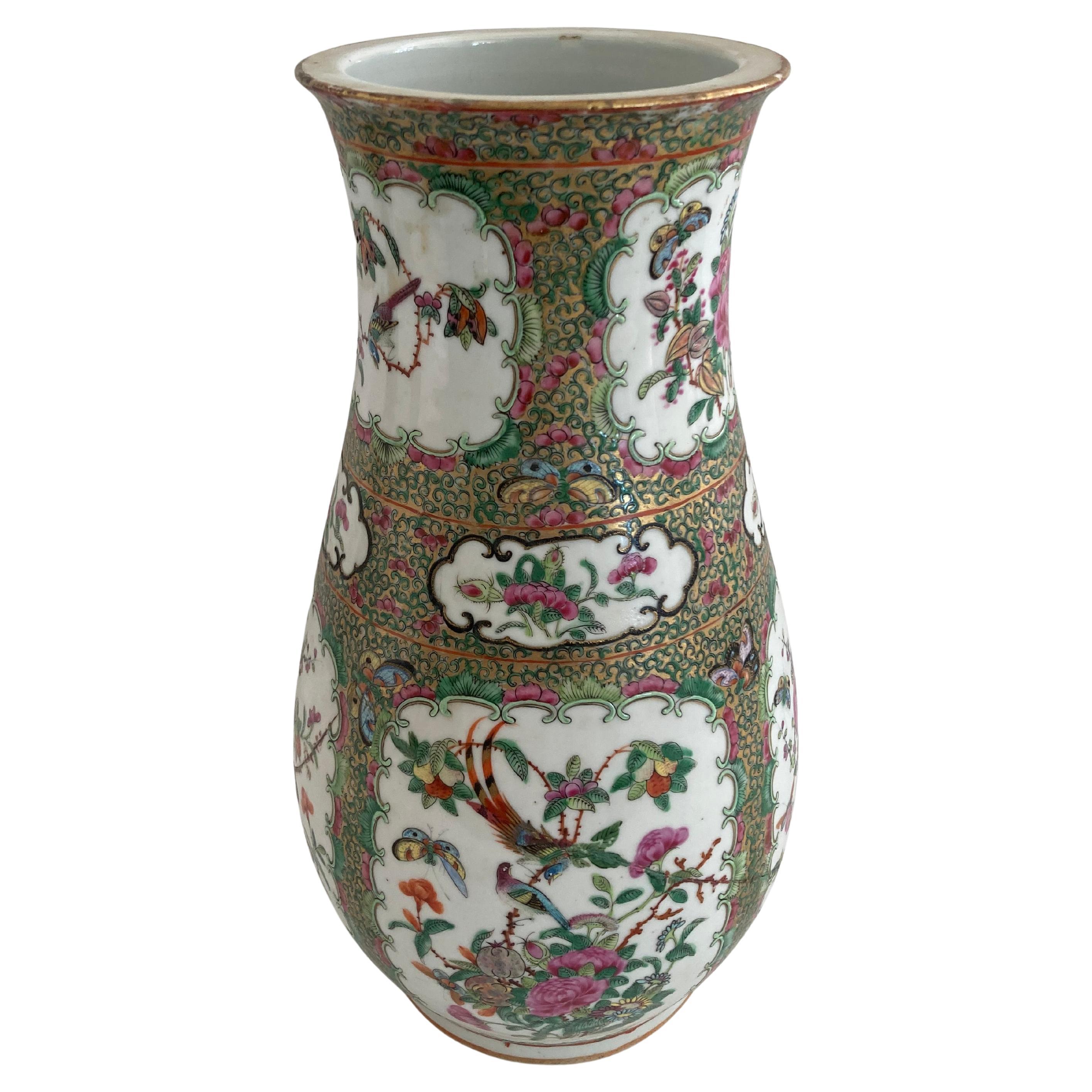 18th Century Rose Medallion Large Vase