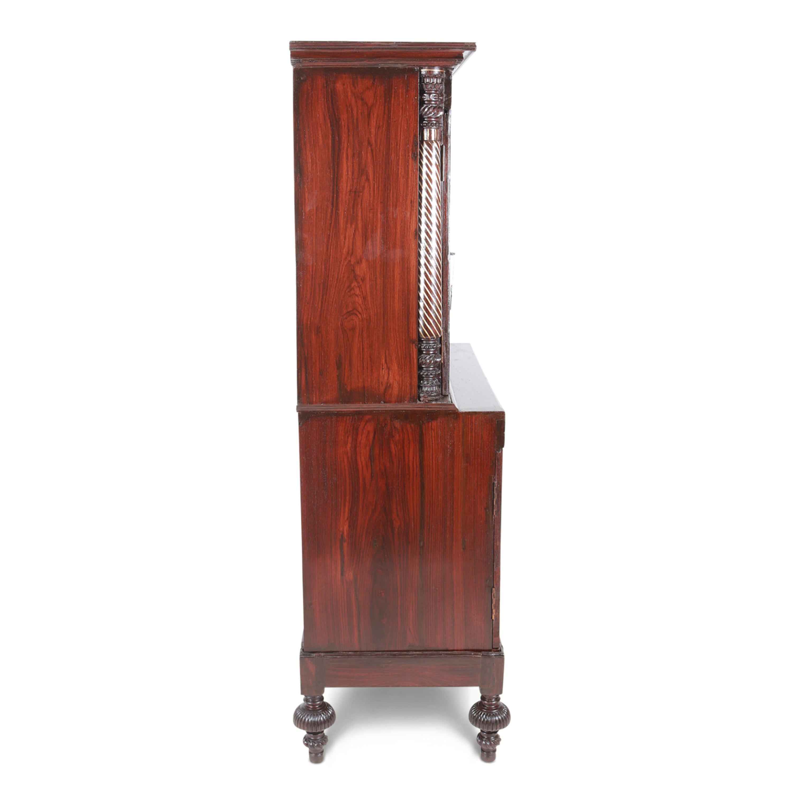 Carved 18th Century Rosewood Dutch Colonial Cabinet For Sale