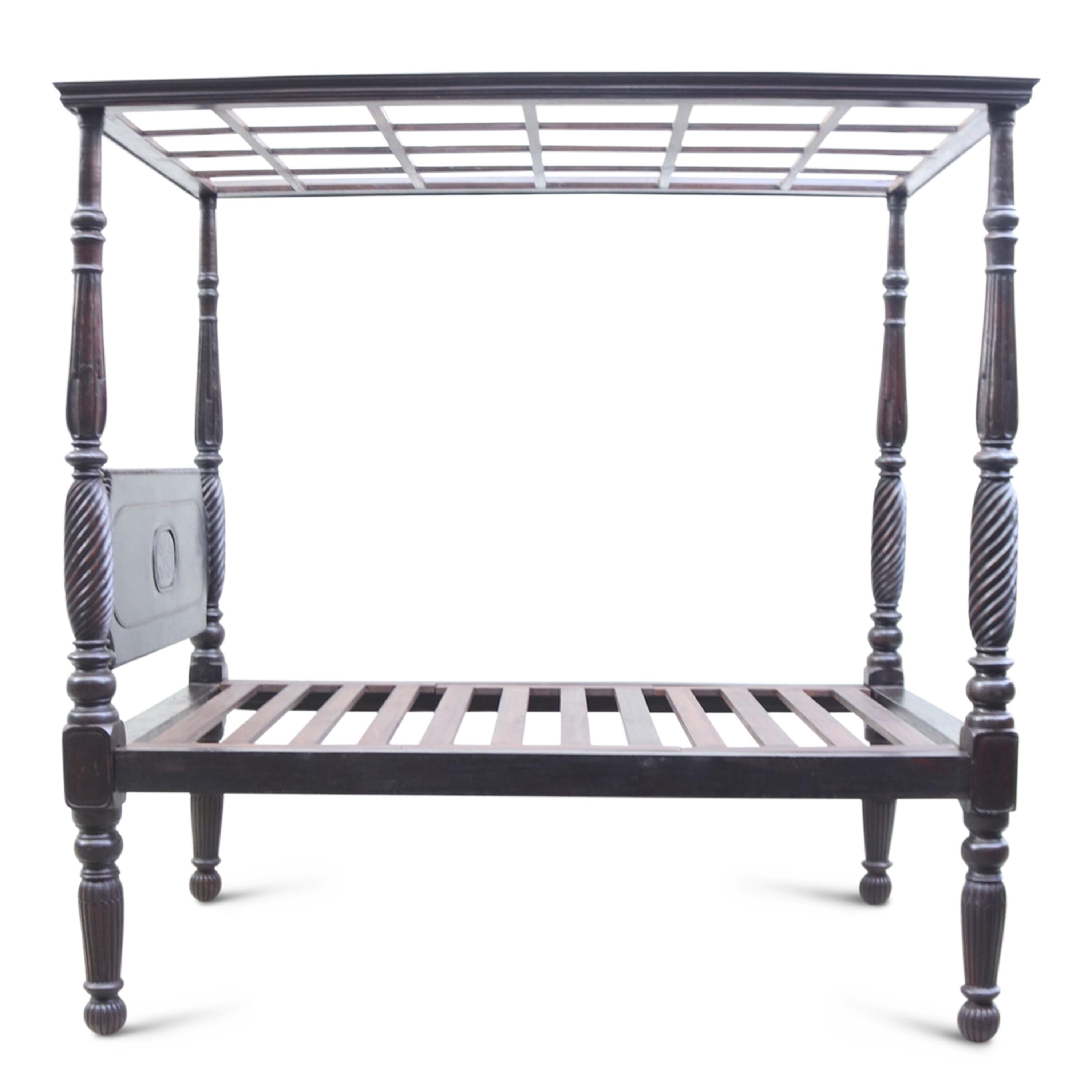 Indian 18th Century Rosewood Tester/Canopy Bed For Sale